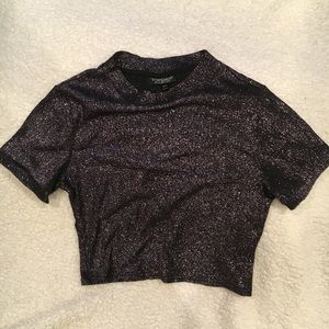 Topshop metallic top